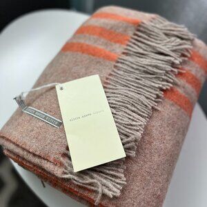 Alicia Adams Alpaca Boulder Throw - Light Taupe/Firecracker